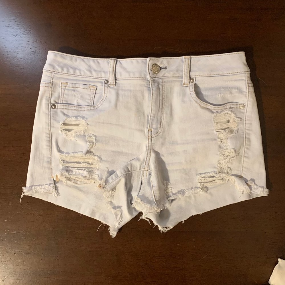 American Eagle Super Stretch Midi Denim Shorts